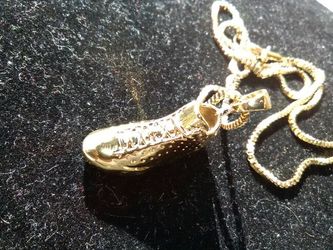 18k gold plated Jordan retro 13 necklace