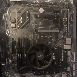 Mother board,ram,ryzen 5 3600, and fan
