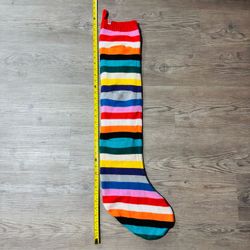 Lego Christmas Stocking Knit Multi-Colored XL Long 36” 3 Pockets