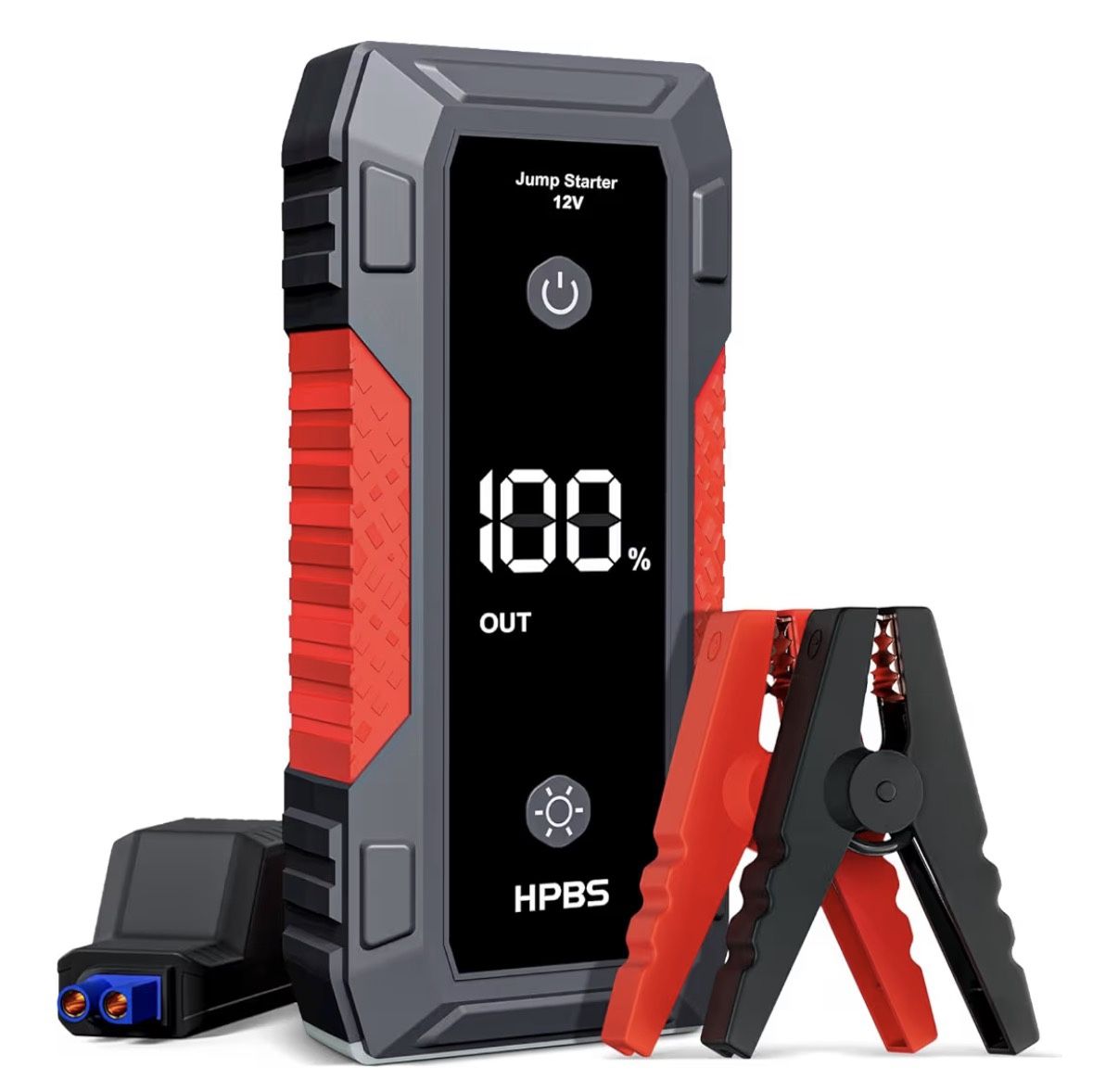 NEW Portable Jump Starter, Flashlight, and charger with cables and case! Brand new in sealed box