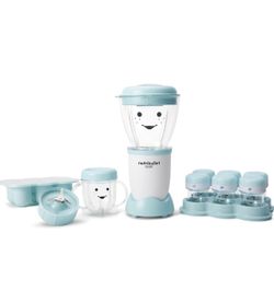 NutriBullet NBY-50100 Baby Complete Food-Making System, 32-Oz, White, Blue, Clear