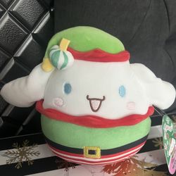 Squishmallow Sanrio Hello Kitty Cinnamoroll 8” Plush Holiday 2023 Christmas Elf