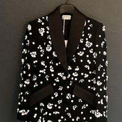 Hand Beaded Tuxedo Style Designer Blazer   