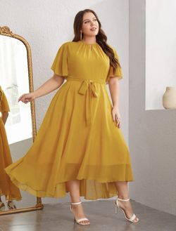 Pulse Size Yellow Dress 4X
