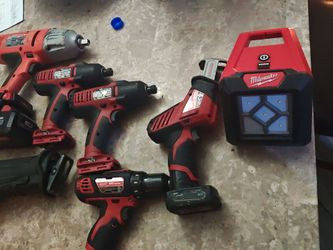 Milwaukee power tools, with 8 batteries & 2chargers