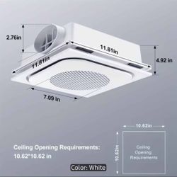 Brand New Bathroom Exhaust Fan with LED Light - 150 CFM Growneer (Open Box)