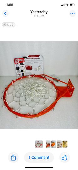 New Open Box GoSports Regulation 18'' Steel Basketball Rim, Orange
