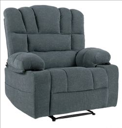 NEW IN BOX Massage Recliner w/ Heat & Cup Holders – $145