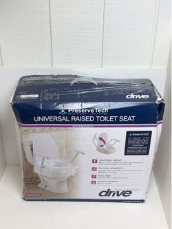 Drive Medical RTL12C002-WH Universal Raised Toilet Seat - New Open Box!
