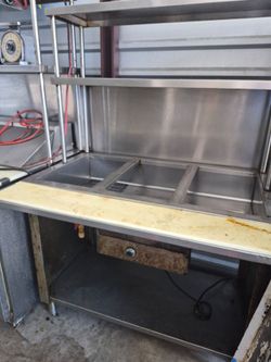 Electric steam table.
