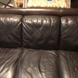 Expresso brown Leather Sofa