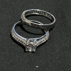 Sterling Silver Ring - Bridal Set CZ