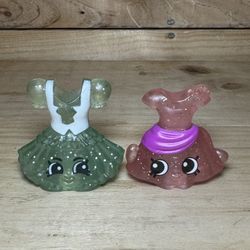 2015 McDonald's Shopkins RARE Green Judy Jumper & Bella La Ball Happy Meal Toy