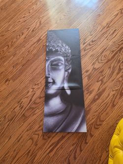 3-Piece Buddha Wall Art-Black & White Zen Decor