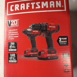CRAFTSMAN V20 Drill & Impact Driver Combo Kit (model CMCK200C2)