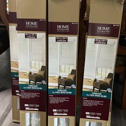 Home Decorators Collections  36 X 48 Cordless  Faux Wood Blinds-white 