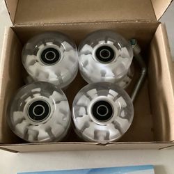 Nezylaf 8 Pack Upgrade Light up Roller Skate Wheels, 78A Roller Skate Wheel ABEC