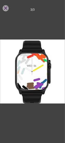 Smart Watch – Orange & Black Silicone Band – Brand New