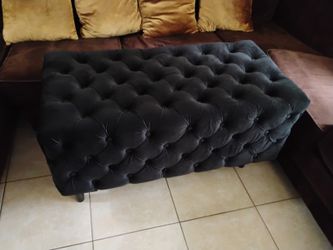 Black Soft Bench Stool
