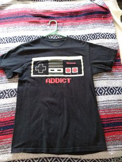 Nintendo shirt game addict M adult
