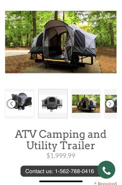 Camping tent trailer + utility + ATV trailer 3 in 1 combo limited stock