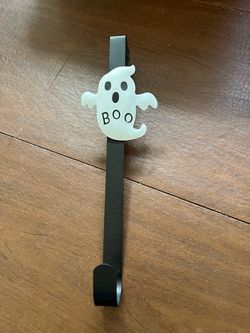 Ghost Halloween door hanger