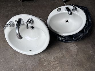 Kohler Twin Sinks With Faucets Attached 