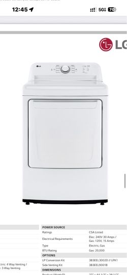 LG washer for sale and dryer