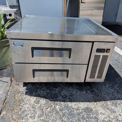 Commercial kitchen low fridge