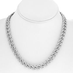 Designs 14K White Gold Diamond Necklace ❤️💎🤙🏾  14K White gold diamond Necklace with 2459 round brilliant cut diamonds with an estimated weight of 1