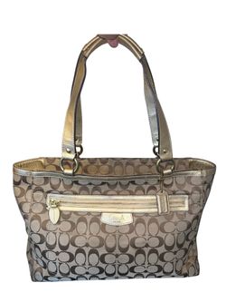 Coach 1941 Penelope Signature Jacquard Shoulder Tote Bag