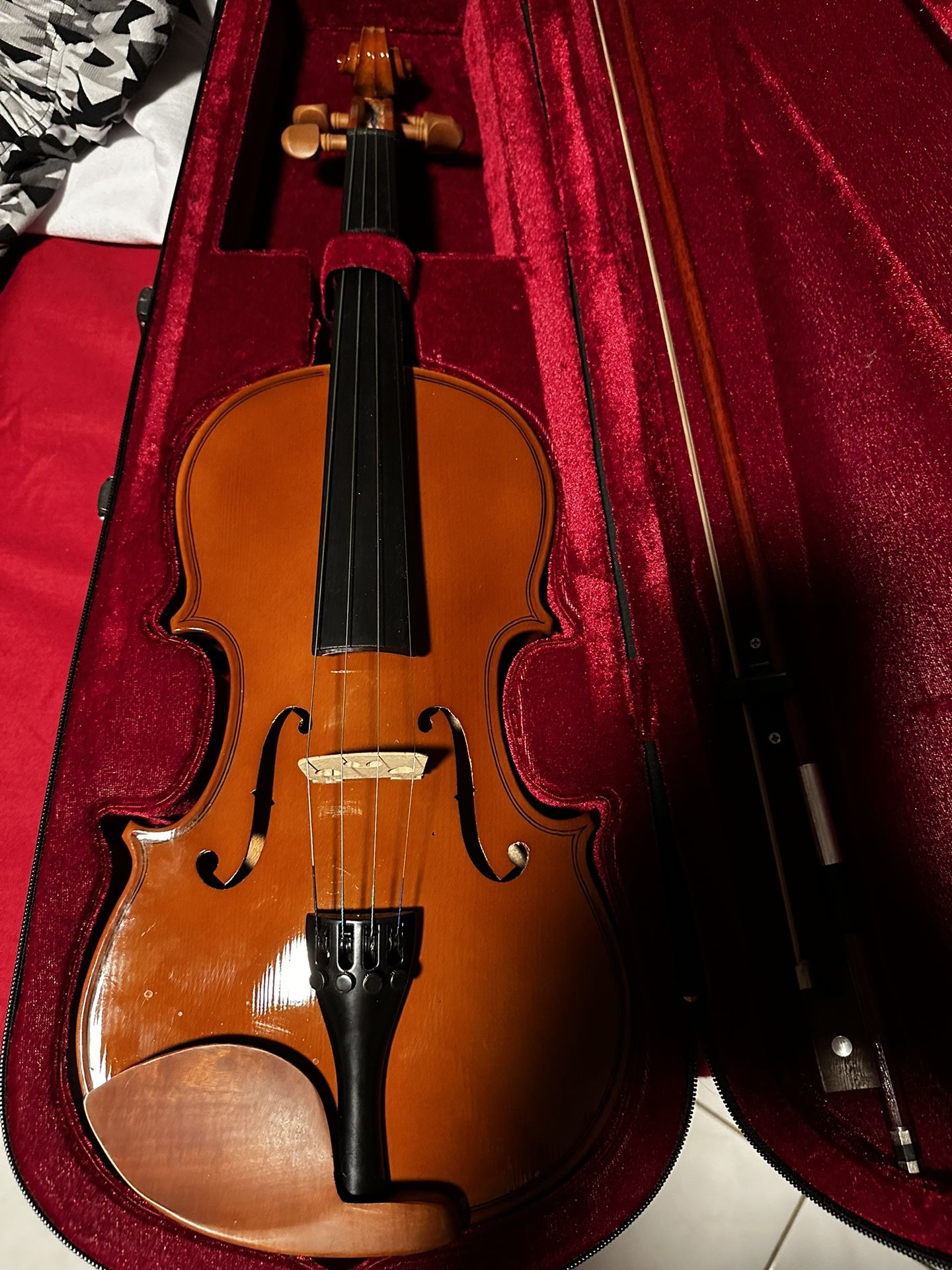 Violin With Bow And Case