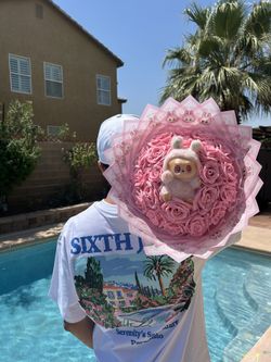 Pink Flower Bouquet/ Ramo Buchon 