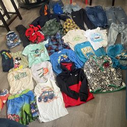 Boy Clothes Size 6-7 3 sweaters 1 jacket 5 pants 6 shorts 12 shirts 1 robe Everything For 60.00