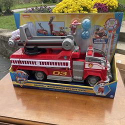 Paw Patrol New In Box  Marshal Fire Truck 