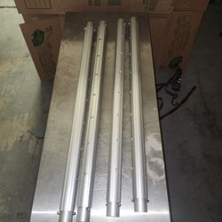 4 New Aluminum Power Stretcher Poles  Carpet Stretching