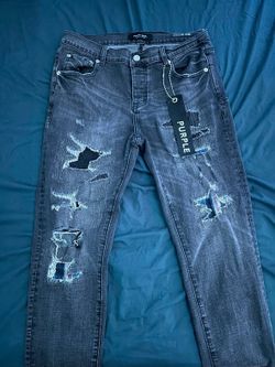 Purple Brand Jeans Black Ripped Jeans