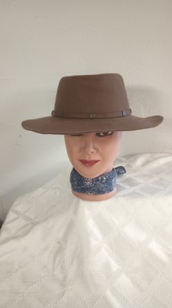 Men's Brown 100% Wool Cowboy Hat Sz X-L, Seffner FL 