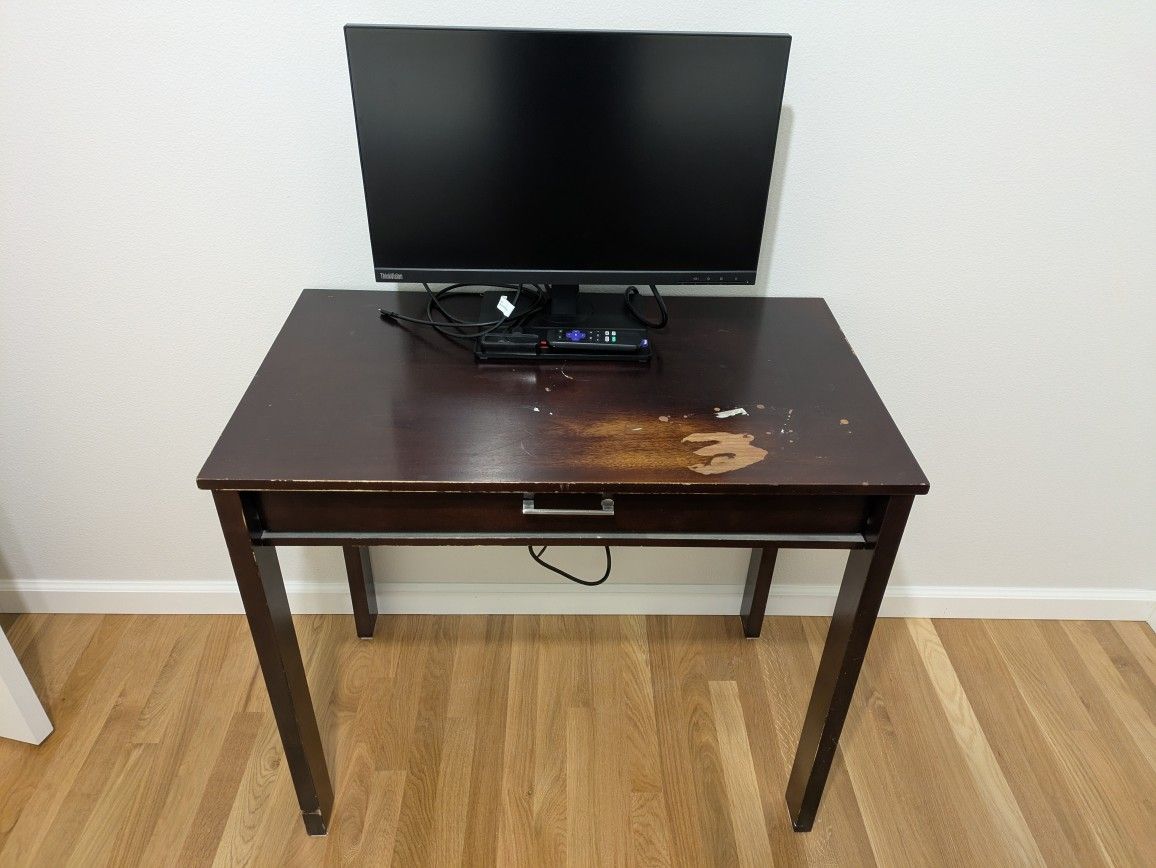 Free Espresso Wooden Work Desk