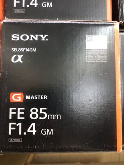 Sony FE 85mm F/1.4 GM Lens Brand New