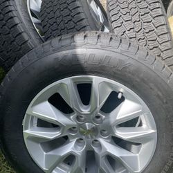 Chevy Silverado OEM 20”Wheels With Brand New Tires X 4