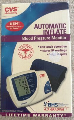CVS Pharmacy Automatic Inflate Blood Pressure Monitor