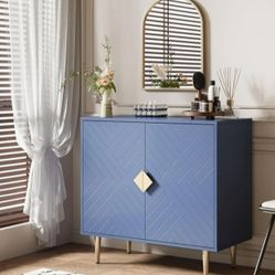 Modern Blue Storage Cabinet / Sideboard – Adjustable Shelves