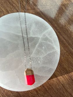 Artisan crafted Wood/Resin Necklace