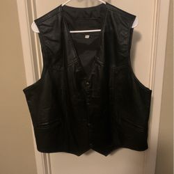 Leather Vest New  In Excellent Condition Size XL