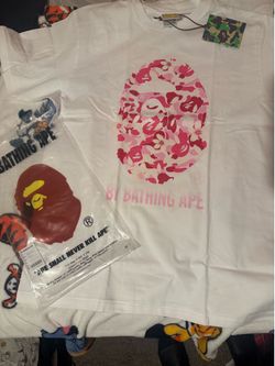 Large pink bape shirt