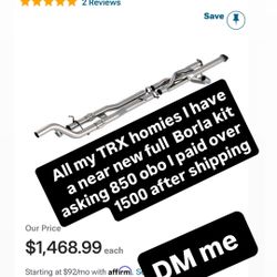 RamTRX Cat Back Borla Switchfire Exhaust 