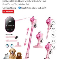 pink cordless vacuum cleaner