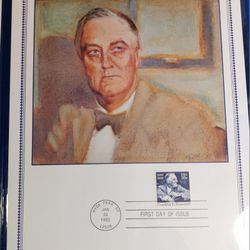  Presidential Commemorative Stamp Folio- Franklin D. Roosevelt