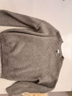 Topshop- Gray Chunky Knit Crewneck Sweater